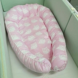 Гнездышко для малыша ByTwinz "Babynest" Совята розовые