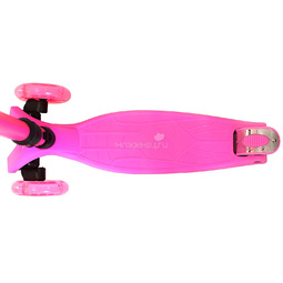 Самокат Y-SCOO 35 MAXI FIX Shine со светящими колесами Pink