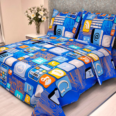 Комплект постельного белья детский Letto с наволочкой 50х70 Смартфон 0