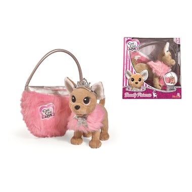 Плюшевая собачка Chi Chi love Принцесса с пушистой сумкой 0