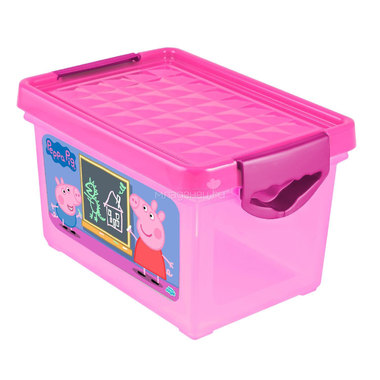 Ящик для хранения мелочей BranQ Свинка Пеппа розовый 0