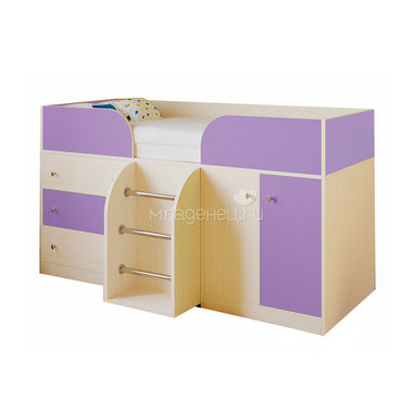 Набор мебели РВ-Мебель Астра 5 Дуб молочный/Фиолетовый 0
