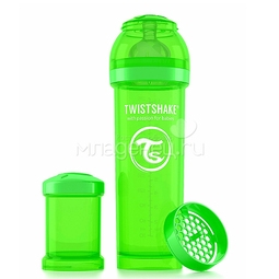 Бутылочка Twistshake 330 мл Антиколиковая (с 0 мес) зеленая