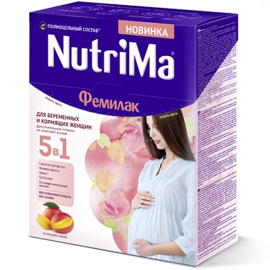 Питание для беременных и кормящих женщин 350 гр Фемилак cо вкусом манго на молочной основе 0