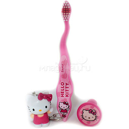 Зубная щетка Firefly Hello Kitty 3D (дорожная с брелоком)