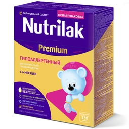 Заменитель Nutrilak Premium Гипоаллергенный 350 гр № 2 (с 6 мес)