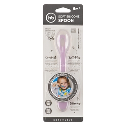 Ложка Happy Baby Для кормления Soft silikon Spoon (c 6 мес) фиолетовая