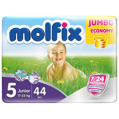 Подгузники Molfix Junior 11-25 кг. (44 шт.) Размер 5 0