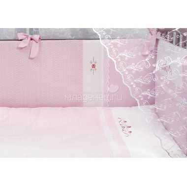 Комплект в кроватку Сонный гномик Прованс Розовый 2