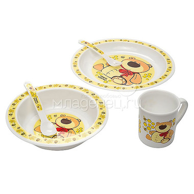 Набор посуды Canpol Babies Пластиковый желтый (с 12 мес) 1