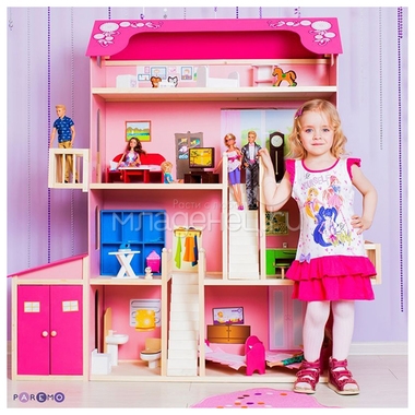 Кукольный домик PAREMO Нежность: 28 предметов мебели, 2 лестницы, гараж 4