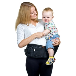 Хипсит Чудо-Чадо Пояс для ношения ребенка (с сиденьем) с 6 мес до 3 лет черный