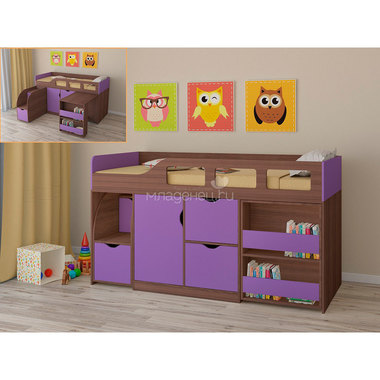 Набор мебели РВ-Мебель Астра 8 Дуб шамони/Фиолетовый 1