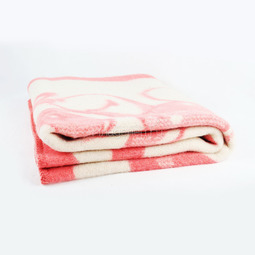 Одеяло Baby Nice шерстяное 100х140 в коробке Мишка на лужайке (розовый)