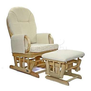 Кресло-качалка Happy Mama с подставкой для ног Nature 0