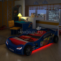 Кровать-машинка Grifon Style R800 Mini night light Синий