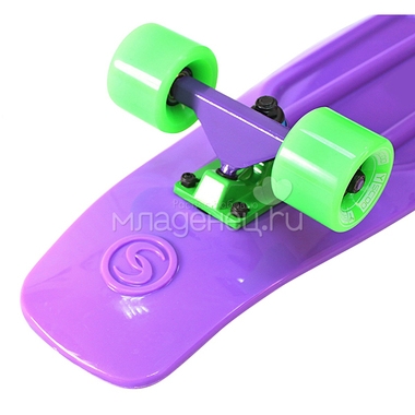 Скейтборд Y-SCOO Big Fishskateboard 27" винил 68,6х19 с сумкой Purple/Green 3