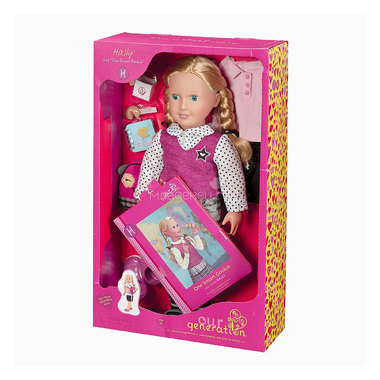 Кукла Our Generation ДеЛюкс Холли 46 см с книжкой на русском языке Печенье с предсказанием для умницы 0