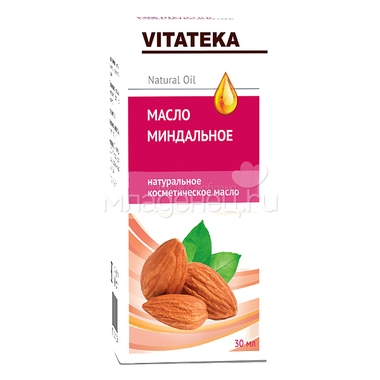 Масло косметическое VITATEKA с витаминно-антиоксидантным комплексом Миндальное 30 мл 0