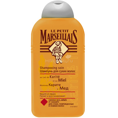 Шампунь Le Petit Marseillais 250мл Молочко карите и Мёд 0