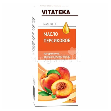 Масло косметическое VITATEKA с витаминно-антиоксидантным комплексом Персиковое 30 мл 0