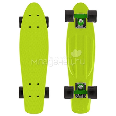 Скейтборд Y-SCOO Fishskateboard 22" винил 56,6х15 с сумкой Lime/Black 0