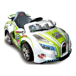 Электромобиль TjaGo Bugatti Белый с зеленым