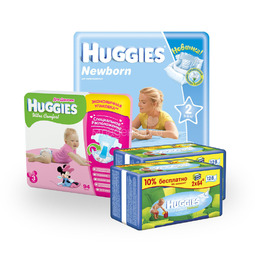 Набор Huggies для девочек Чудесный подгузники 2 и 3 размер