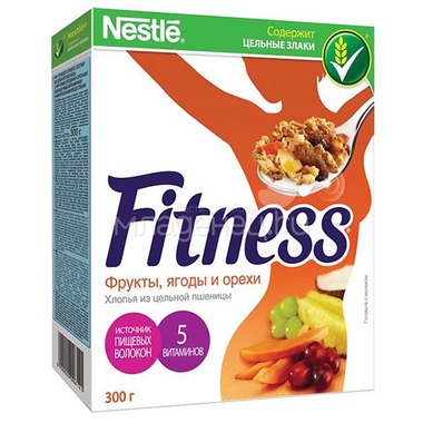Готовые завтраки Nestle 300 гр. Fitness Фитнес с фруктами 0