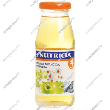 Сок Nutricia 175 мл Яблоко с мелиссой и ромашкой (с 4 мес.) 0