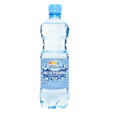 Вода питьевая Источник здоровой жизни Газированная 0,6 л (пластик) 0