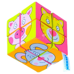 Набор Мякиши из 8 кубиков Собери картинку Зверята