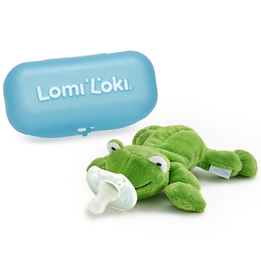 Пустышка Lomi Loki с развивающей игрушкой Силиконовая (с 0 мес) Лягушонок Рикардо 0