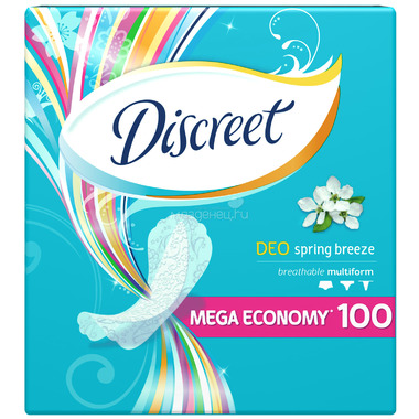 Прокладки гигиенические Discreet ежедневные Deo Spring Breeze Multiform 100шт 0