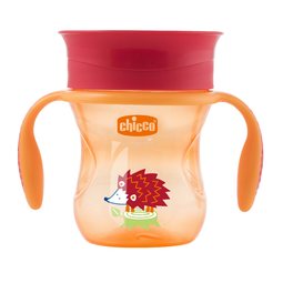 Чашка-поильник Chicco Носик 360` 266 мл (с 12 мес) красная (ёжик)