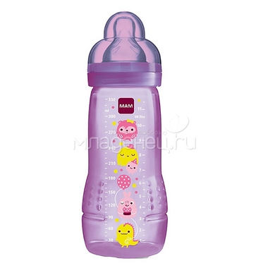 Бутылочка MAM Baby Bottle 330 мл (с 6 мес) сиреневая 0