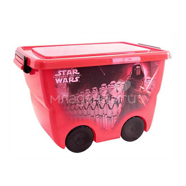 Ящик для игрушек Idea на колёсах Звездные войны Красный 0