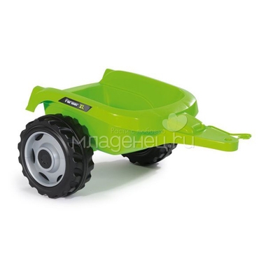 Трактор педальный Smoby XL с прицепом Зеленый 142х44х54.5 см 4