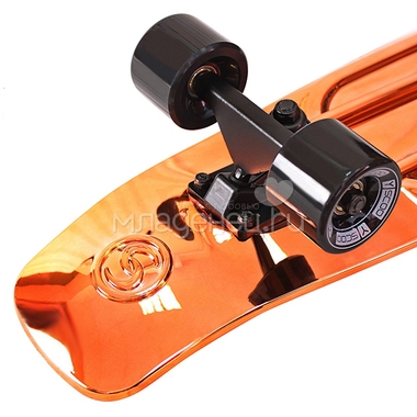 Скейтборд Y-SCOO Big Fishskateboard metallic 27" винил 68,6х19 с сумкой Orange/Black 3