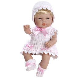 Кукла Arias 33 см Пупс блондинка Розовый бант