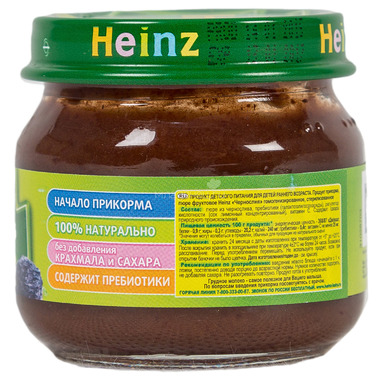 Пюре Heinz фруктовое 80 гр Чернослив с пребиотиками (с 5 мес) 1