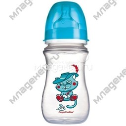 Бутылочка Canpol Babies с силиконовой соской 240 мл. Easy Start Изи Старт пластиковая с широким горлом (с 0 мес)