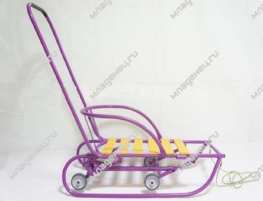 Санки детские Санимобиль Базовый с педальным механизмом Фиолетовый 0