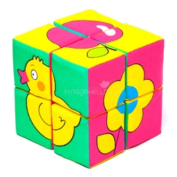 Набор Мякиши из 8 кубиков Собери картинку Предметы