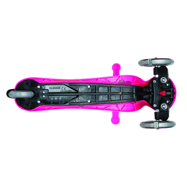 Самокат Globber Primo Fantasy с 3 светящимися колесами Big Flowers Neon Pink 5