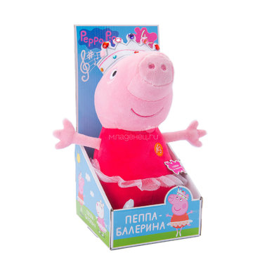 Мягкая игрушка Peppa Pig Пеппа балерина озвученная 30см. 0
