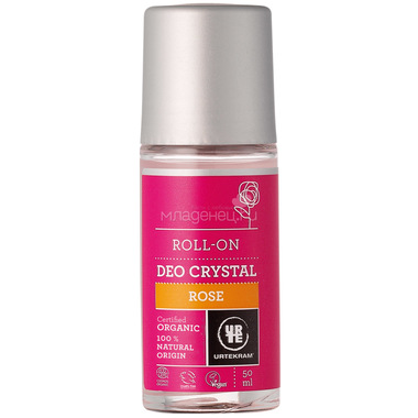 Дезодорант Urtekram Crystal Organik шариковый роза 50 мл 0
