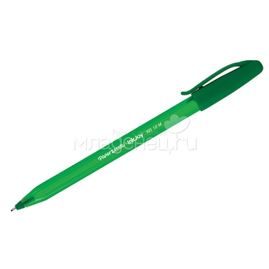 Ручка шариковая PAPER MATE INKJOY 100 с колпачком Зеленая 1 мм 0