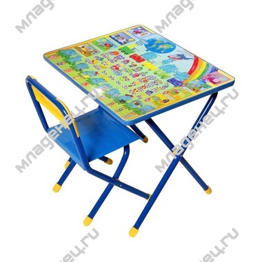 Набор мебели стол и стул Дэми №1 Синий Слоник 0
