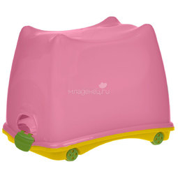 Ящик для хранения игрушек М пластика Супер-Пупер розовый